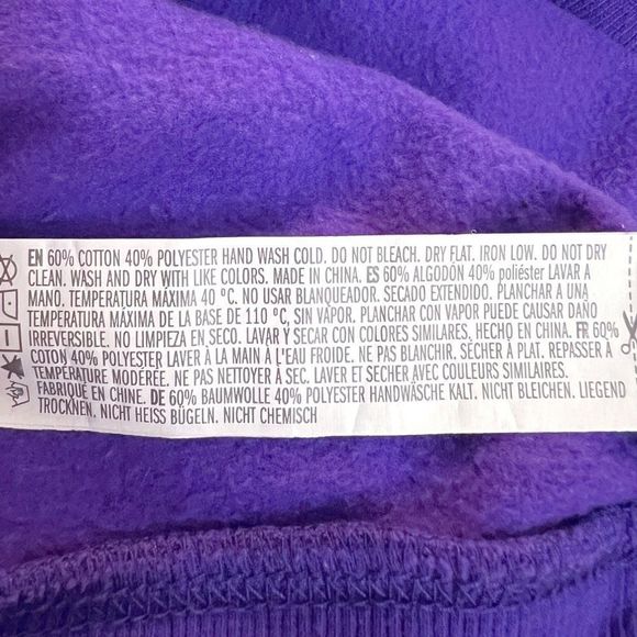 Dragon Ball Z Purple Hooded Sweatshirt Size S GUC Goku Vegeta Gohan Goten Trunks - Picture 8 of 8